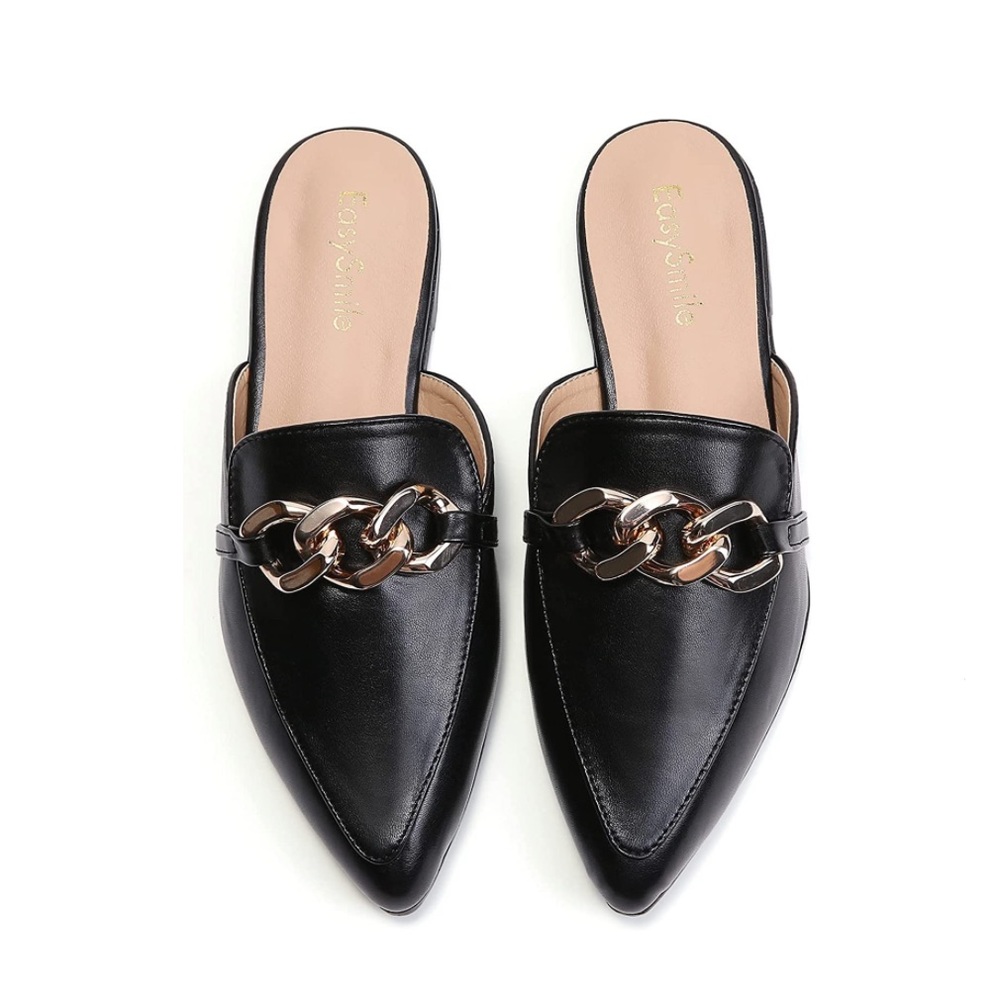 Black Metal Decal Loafers